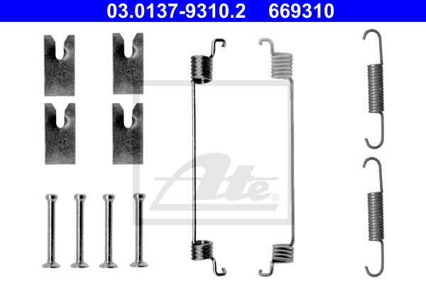 Set accesorii, sabot de frana 03.0137-9310.2 ATE