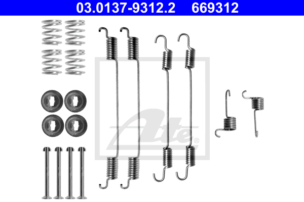 Set accesorii, sabot de frana 03.0137-9312.2 ATE