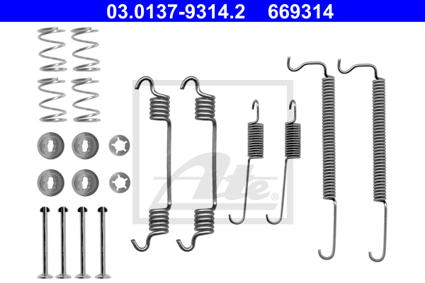 Set accesorii, sabot de frana 03.0137-9314.2 ATE