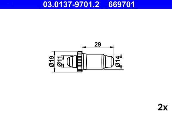 Set accesorii, saboti frana parcare 03.0137-9701.2 ATE