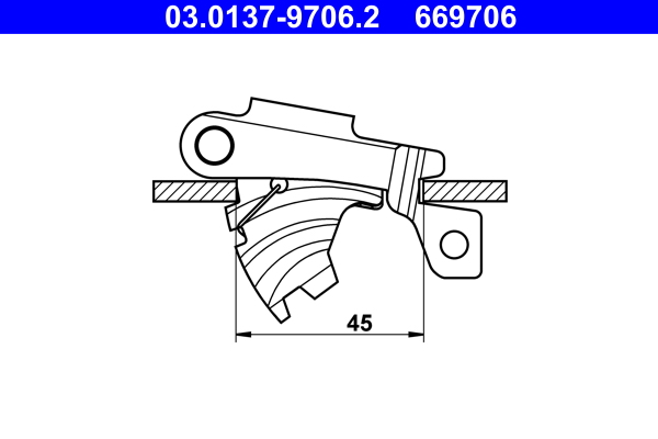 Set accesorii, saboti frana parcare 03.0137-9706.2 ATE