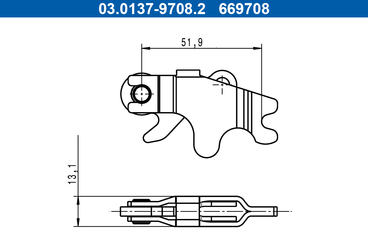 Set accesorii, saboti frana parcare 03.0137-9708.2 ATE