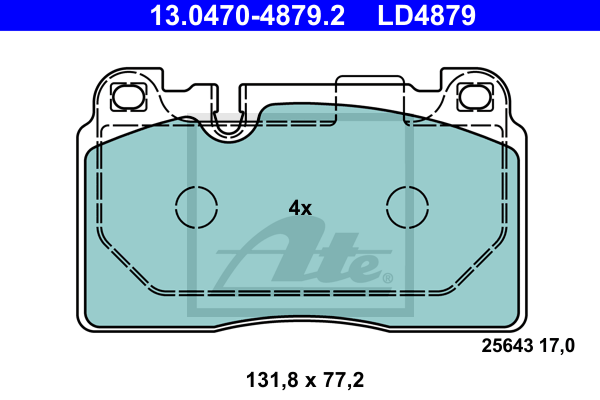 Set placute frana,frana disc 13.0470-4879.2 ATE