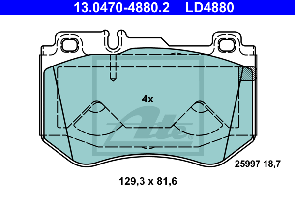 Set placute frana,frana disc 13.0470-4880.2 ATE