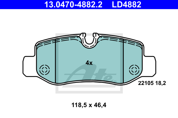 Set placute frana,frana disc 13.0470-4882.2 ATE