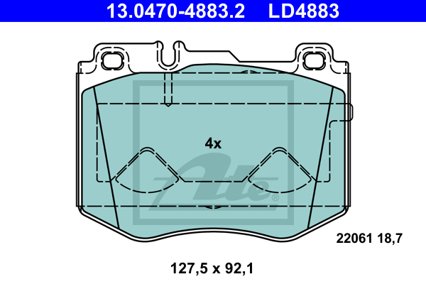 Set placute frana,frana disc 13.0470-4883.2 ATE