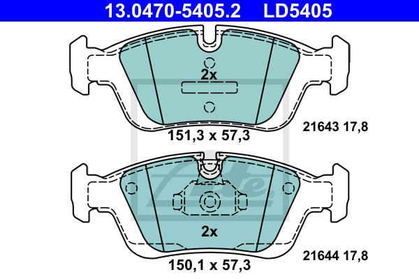 Set placute frana,frana disc 13.0470-5405.2 ATE