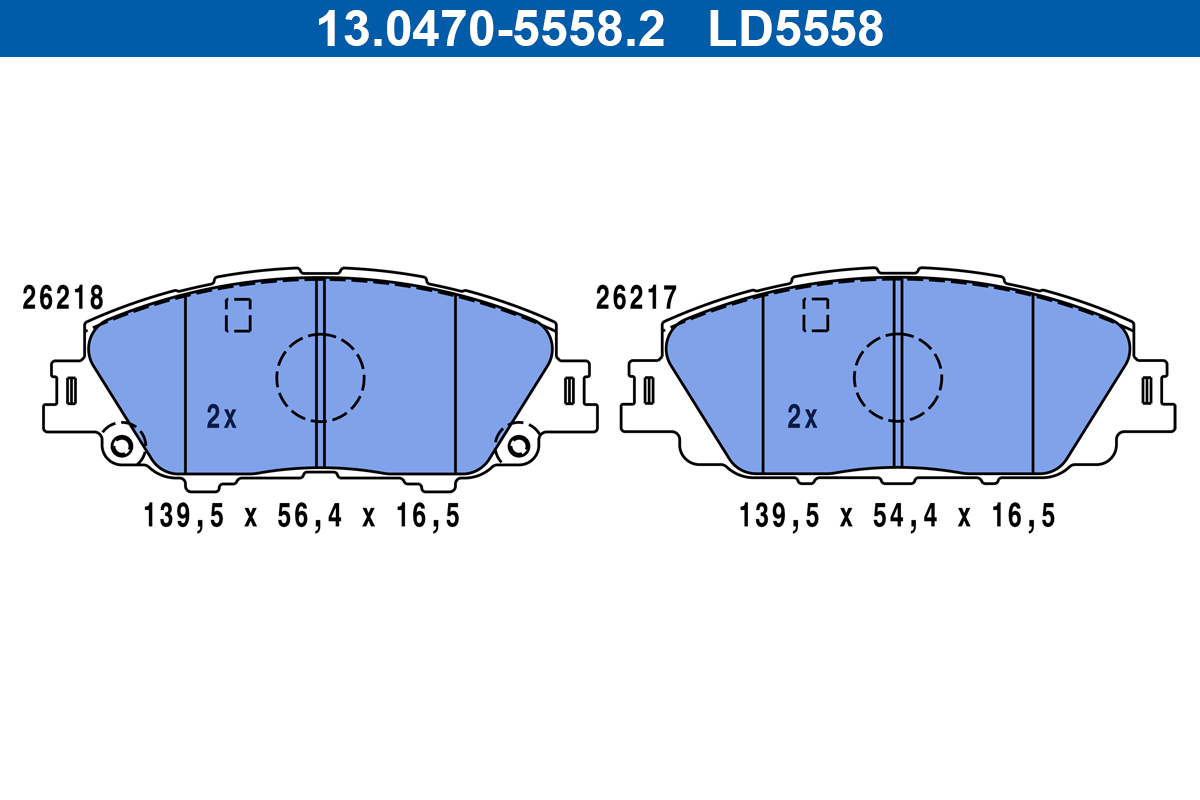 Set placute frana,frana disc 13.0470-5558.2 ATE