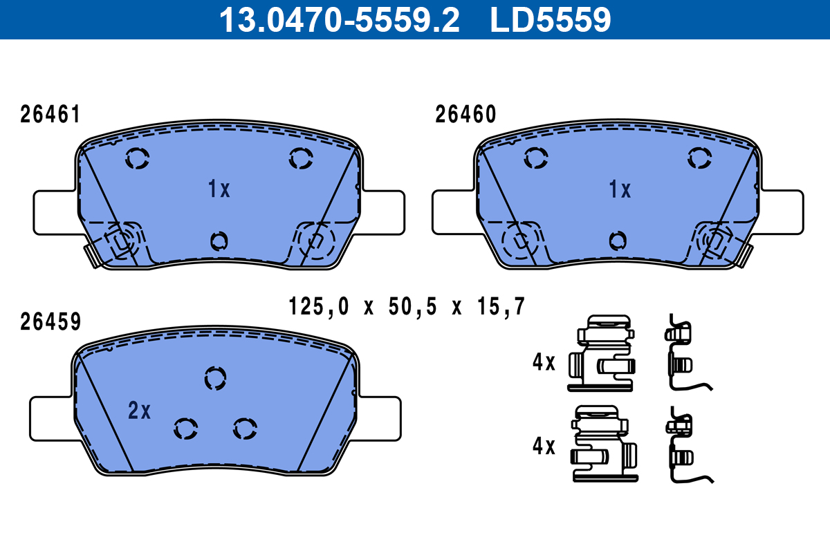 Set placute frana,frana disc 13.0470-5559.2 ATE