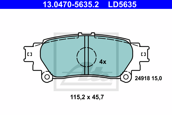 Set placute frana,frana disc 13.0470-5635.2 ATE