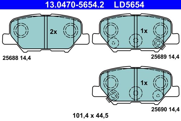 Set placute frana,frana disc 13.0470-5654.2 ATE