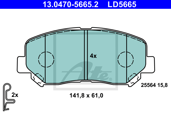 Set placute frana,frana disc 13.0470-5665.2 ATE