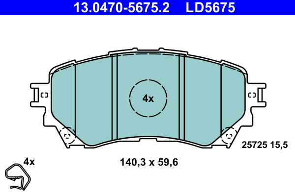 Set placute frana,frana disc 13.0470-5675.2 ATE