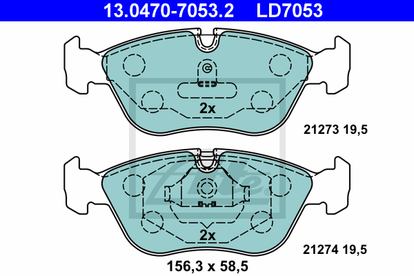 Set placute frana,frana disc 13.0470-7053.2 ATE