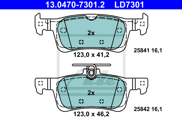 Set placute frana,frana disc 13.0470-7301.2 ATE