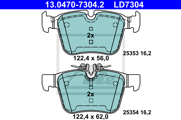 Set placute frana,frana disc 13.0470-7304.2 ATE