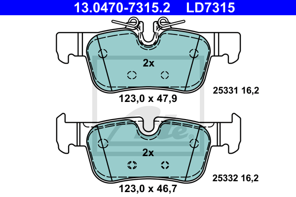 Set placute frana,frana disc 13.0470-7315.2 ATE