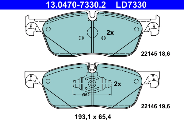 Set placute frana,frana disc 13.0470-7330.2 ATE