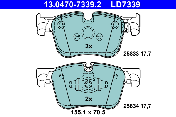 Set placute frana,frana disc 13.0470-7339.2 ATE