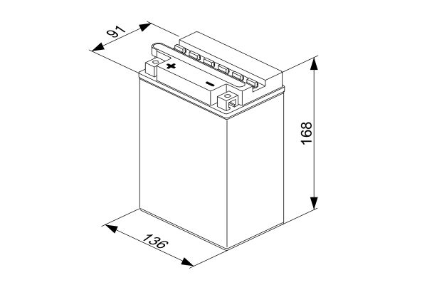 Baterie de pornire 0 092 M40 350 BOSCH 12V 14Ah