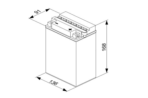 Baterie de pornire 0 092 M40 360 BOSCH 12V 14Ah