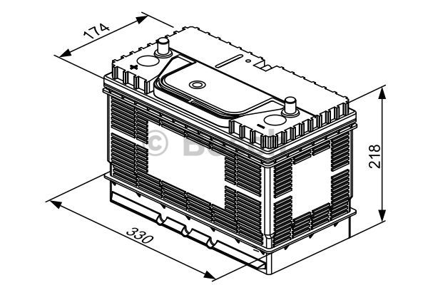 Baterie de pornire 0 092 T30 510 BOSCH 12V 105Ah