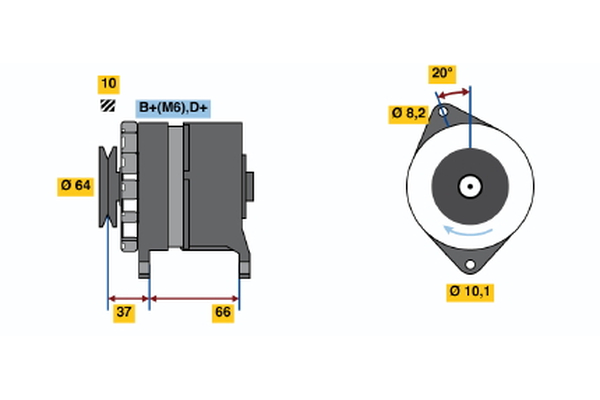 Generator / Alternator 0 986 033 970 BOSCH