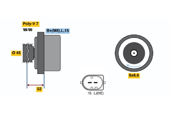 Generator / Alternator 0 986 042 420 BOSCH