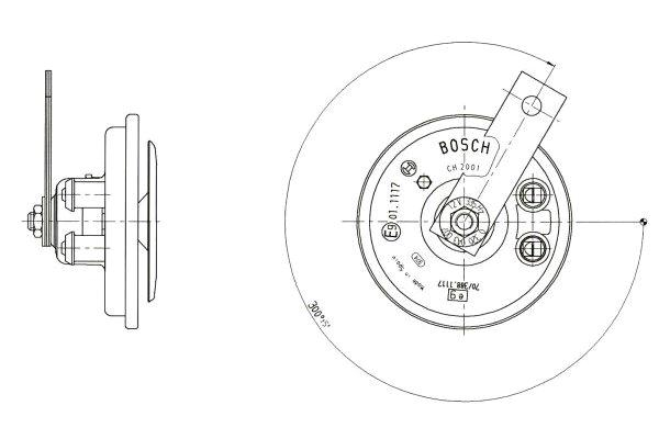 Claxon 0 320 043 007 BOSCH