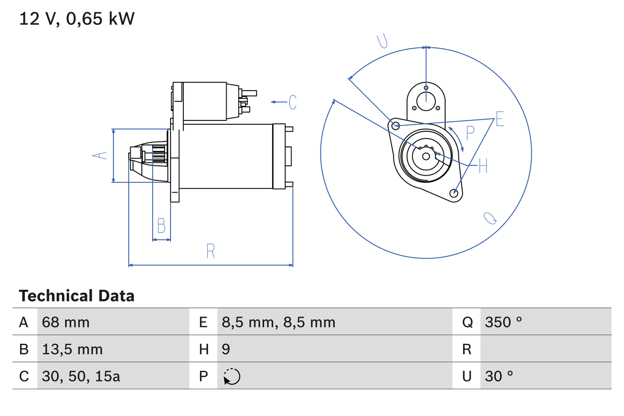 starter 0 986 010 040 BOSCH