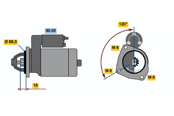 starter 0 986 010 260 BOSCH