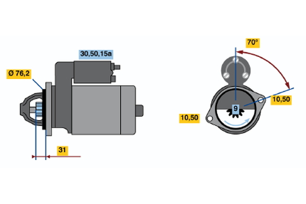 starter 0 986 010 430 BOSCH