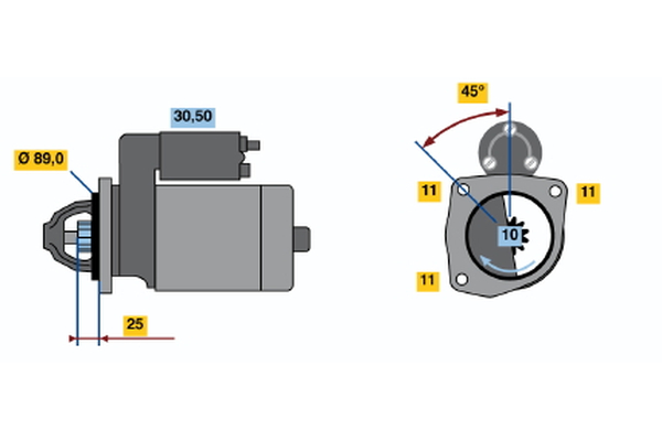 starter 0 986 010 960 BOSCH