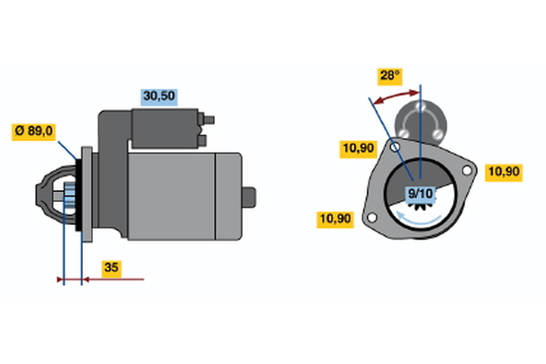 starter 0 986 013 170 BOSCH