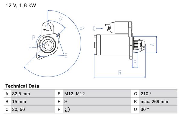 Starter 0 986 016 240 BOSCH