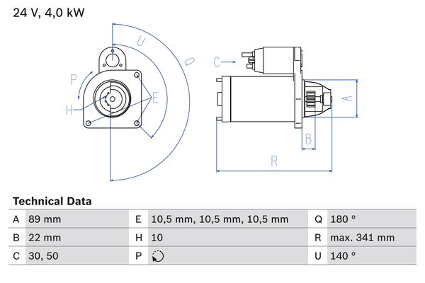 Starter 0 986 017 880 BOSCH