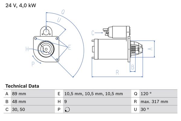 Starter 0 986 017 990 BOSCH