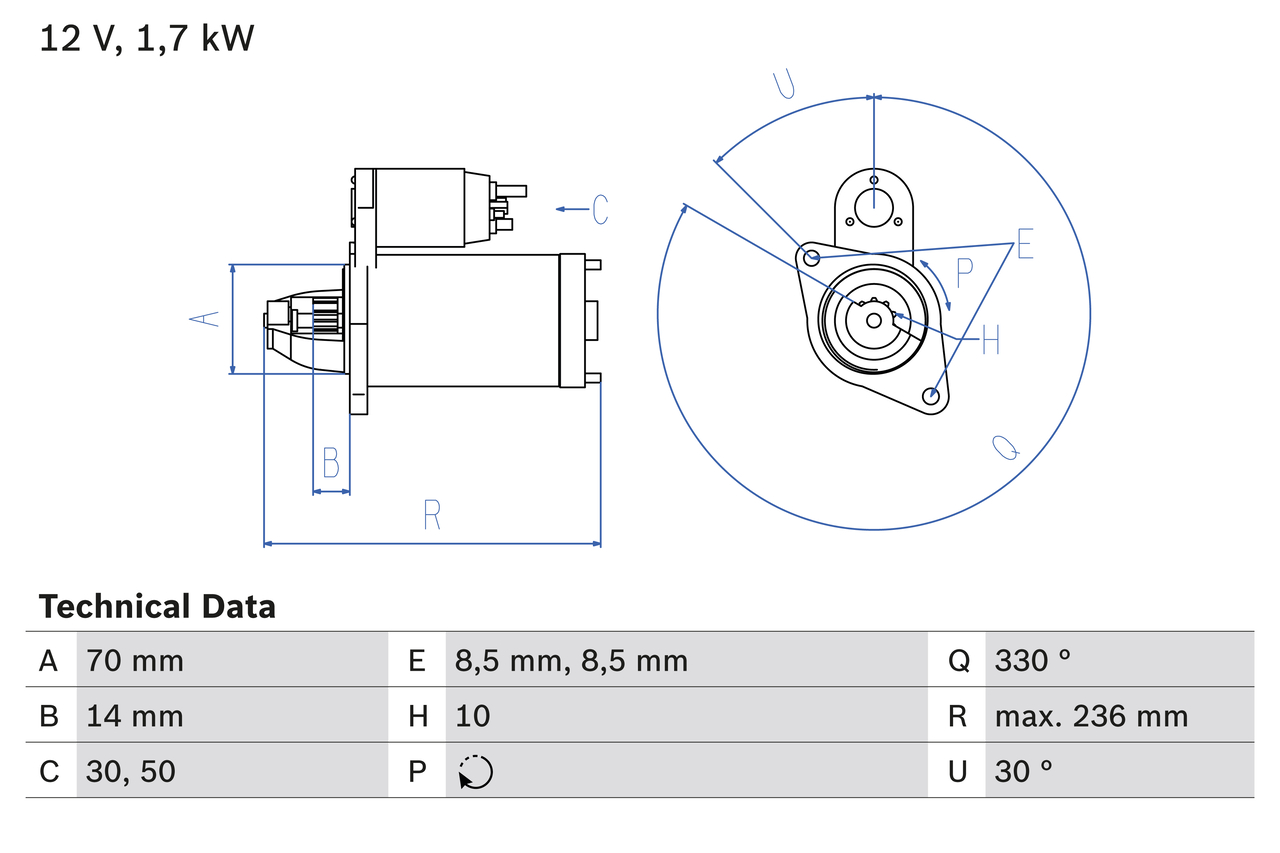 starter 0 986 018 180 BOSCH
