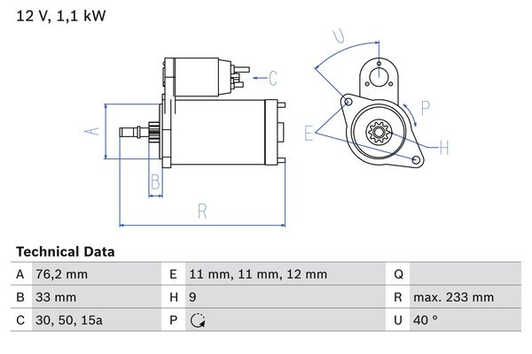 Starter 0 986 018 200 BOSCH