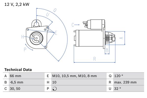 Starter 0 986 020 141 BOSCH