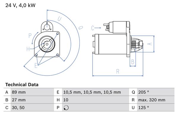 Starter 0 986 021 190 BOSCH