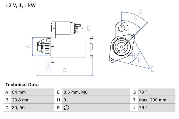 Starter 0 986 021 240 BOSCH