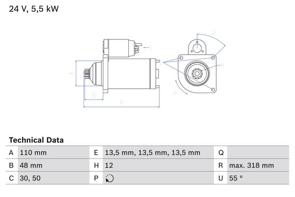 Starter 0 986 021 490 BOSCH