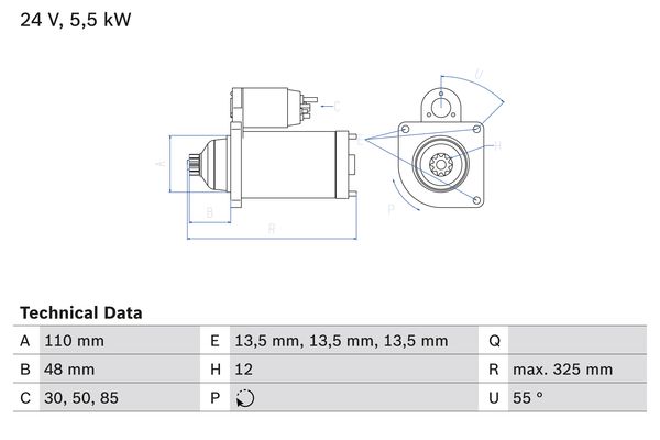 Starter 0 986 022 260 BOSCH