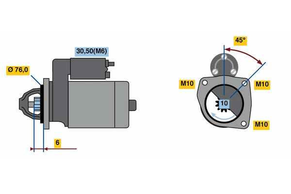 Starter 0 986 023 620 BOSCH