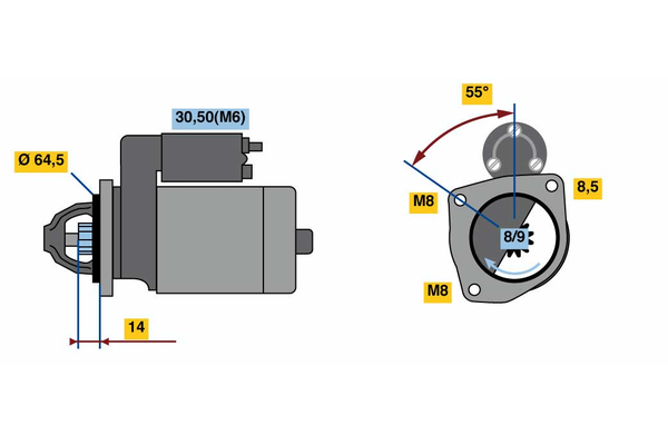 starter 0 986 023 650 BOSCH