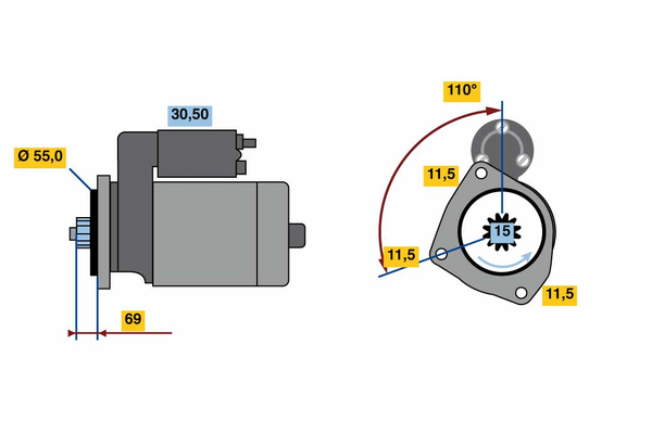 starter 0 986 023 670 BOSCH
