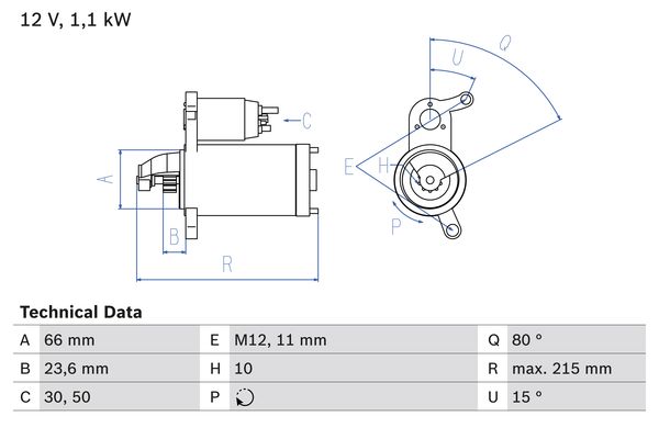 Starter 0 986 024 010 BOSCH