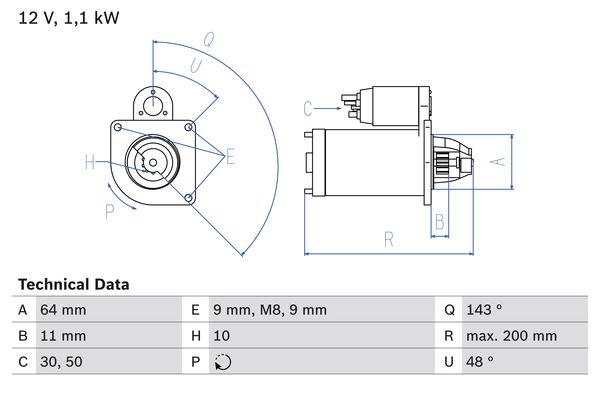 Starter 0 986 024 020 BOSCH