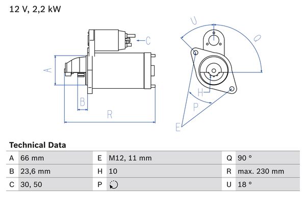 Starter 0 986 025 400 BOSCH